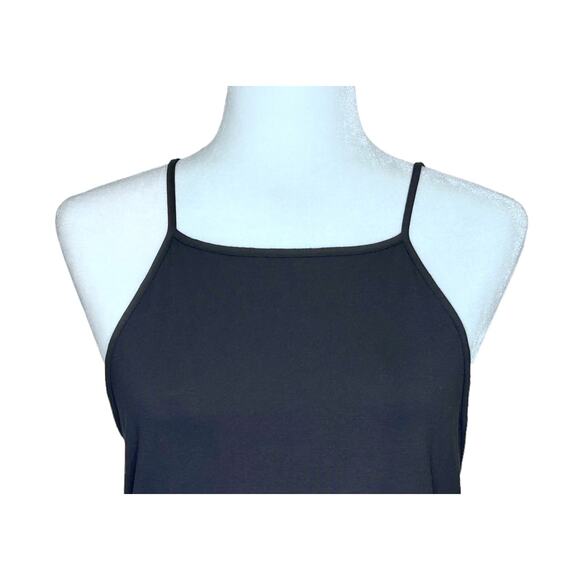 Theory Black Square Neck Ranmire Knit Knee Length Sleeveless Dress NWT - Picture 2 of 8